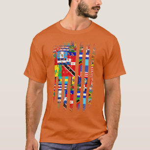 ラテン国国旗ヒスパニック伝統月ラテン Tシャツ