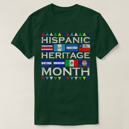 ラテン国国旗ラティーノ国立ヒスパニックヘリ Tシャツ (デザイン正面)