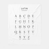 ラテン文字 フリースブランケット (正面)