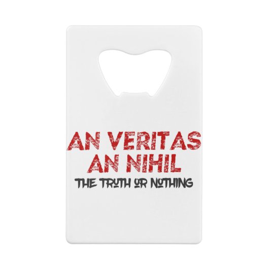 ラテン真実引用文 クレジットカード栓抜き (裏面)