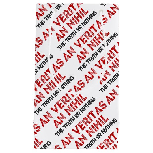 ラテン真実引用文 スモールペーパーバッグ (正面)