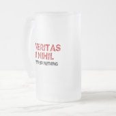 ラテン真実引用文 フロストグラスビールジョッキ (正面左)