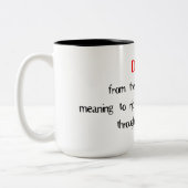 ラテン系の単語の意味からの離婚 ツートーンマグカップ (左)