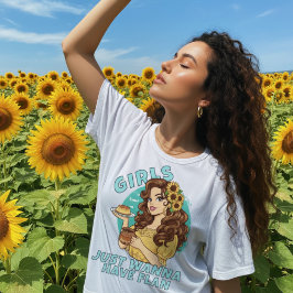 ラテン系の女子はプリンを楽しみたい Funny Latina Dessert Tシャツ
