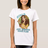 ラテン系の女子はプリンを楽しみたい Funny Latina Dessert Tシャツ (正面)