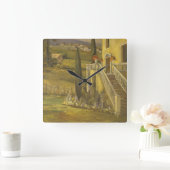 ラテン系の平静II スクエア壁時計 (ホーム)