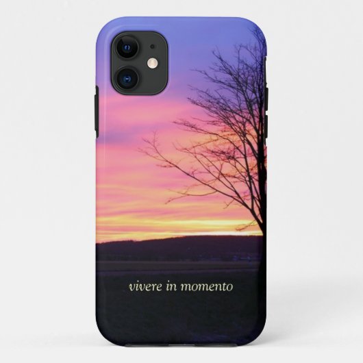 ラテン系の引用文は時に住んでいます Case-Mate iPhoneケース (裏面)