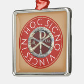 ラテン系の文字とのChristogram メタルオーナメント (左)