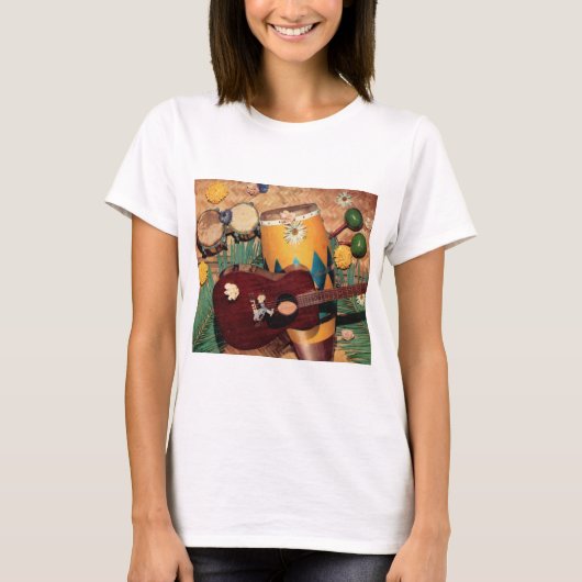 ラテン系の音楽楽器 Tシャツ (正面)