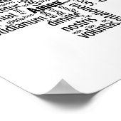 ラテン語でパターノスターの言葉 ポスター (角)