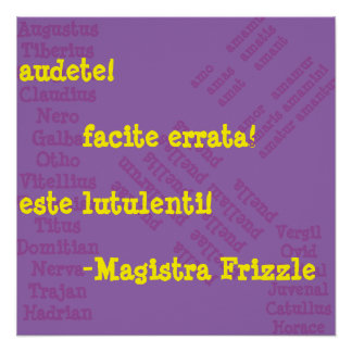 ラテン語でFrizzleさん ポスター