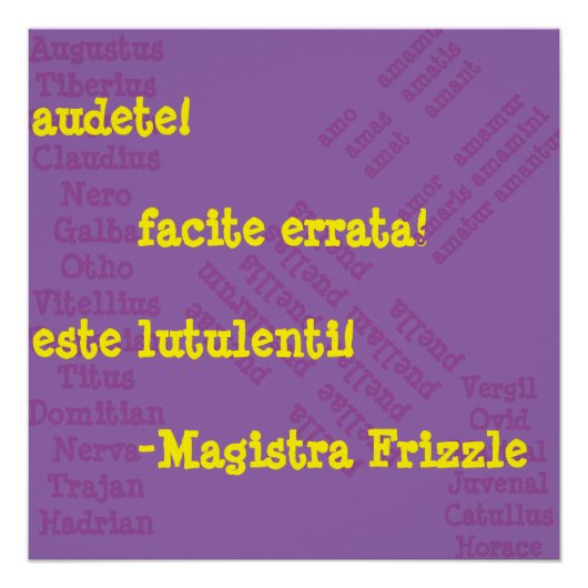 ラテン語でFrizzleさん ポスター (正面)