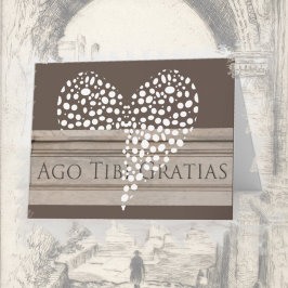 ラテン語のハート サンキューカード