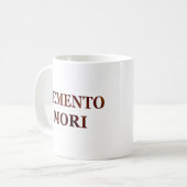 ラテン語のフレーズ - 日々を大切に - メメント・モリ コーヒーマグカップ (正面左)