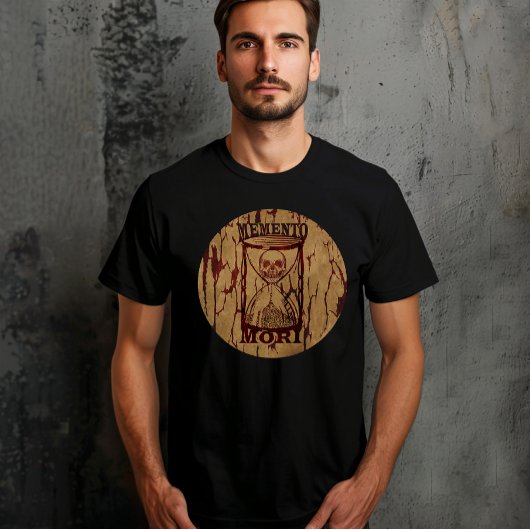 ラテン語のフレーズ - 日々を大切に - 死を想え ドクロ Tシャツ