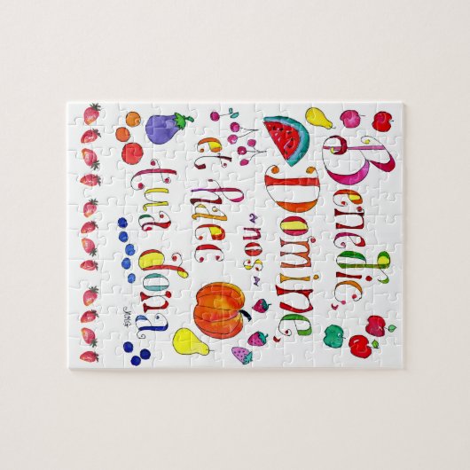 ラテン語の感謝の猶予祈りの言葉賛美- Us O Lord ジグソーパズル (横)