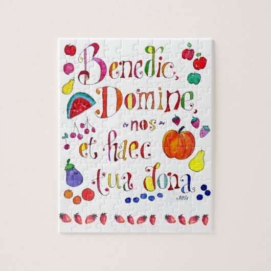 ラテン語の感謝の猶予祈りの言葉賛美- Us O Lord ジグソーパズル (縦)