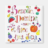 ラテン語の感謝の猶予祈りの言葉賛美- Us O Lord マグネット (正面)