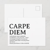 ラテン語の格言 Carpe Diem ポストカード (正面/裏面)