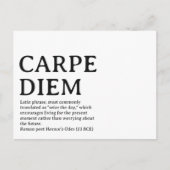 ラテン語の格言 Carpe Diem ポストカード (正面)