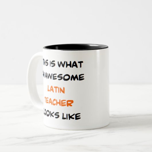 ラテン語先生素晴らし、 ツートーンマグカップ (正面左)