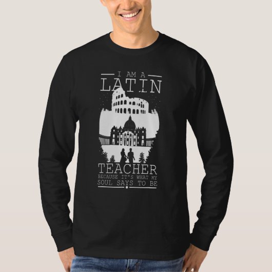 ラテン語教師 ローマ 語学レッスン 生徒 学校 Tシャツ (正面)