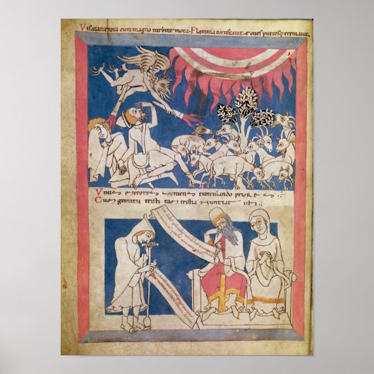 ラテン語7253 15 675, f.4v:神によって試験されている仕事 ポスター (正面)