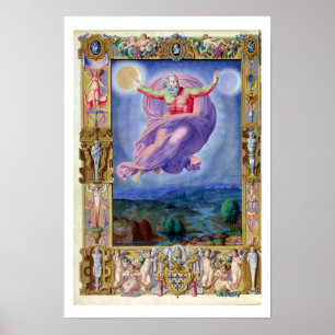 ラテン語8880 fol.182v父なる神,プソルトから ポスター