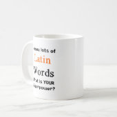 ラテン語 コーヒーマグカップ (正面左)