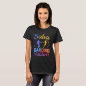 ラテン踊りサルサダンサーサルサ踊りアディクト Tシャツ (正面フル)