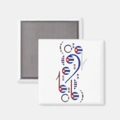 ラテン音楽ノート マグネット (正面/裏面)