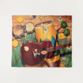 ラテン音楽楽器 タペストリー (正面(横))