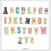 ラテン風 – A-Z - シール (シート)