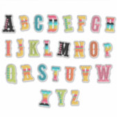 ラテン風 – A-Z - シール (正面)