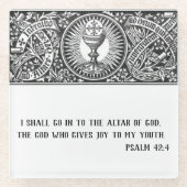 ラテン·カ伝統的トリック宗教祈りの言葉司祭 ガラスコースター (正面)