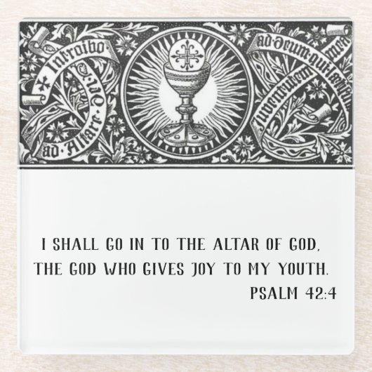 ラテン·カ伝統的トリック宗教祈りの言葉司祭 ガラスコースター (正面)