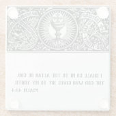 ラテン·カ伝統的トリック宗教祈りの言葉司祭 ガラスコースター (裏面)