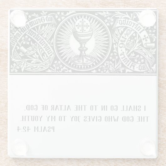 ラテン·カ伝統的トリック宗教祈りの言葉司祭 ガラスコースター (裏面)