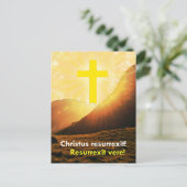 ラテン・キリストが復活祭の挨拶に上がった シーズンポストカード (スタンド正面)