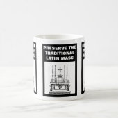 ラテン・マス伝統的・カトリックを守る コーヒーマグカップ (中央)