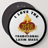 ラテン・マス伝統的・カトリックを守る 缶バッジ (正面&裏面)