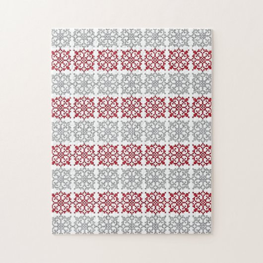 ラテ伝統的ビアのSUN記号の幾何学的パターンI ジグソーパズル (縦)