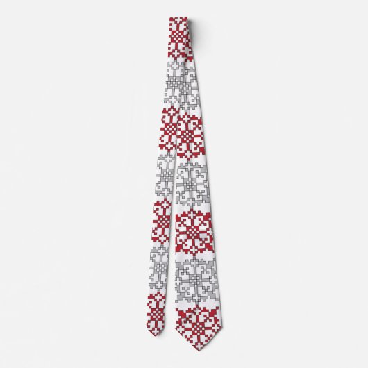 ラテ伝統的ビアのSUN記号の幾何学的パターンI ネクタイ (裏面)