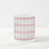 ラテ伝統的ビアのSUN記号の幾何学的パターンI フロストグラスマグカップ (中央)