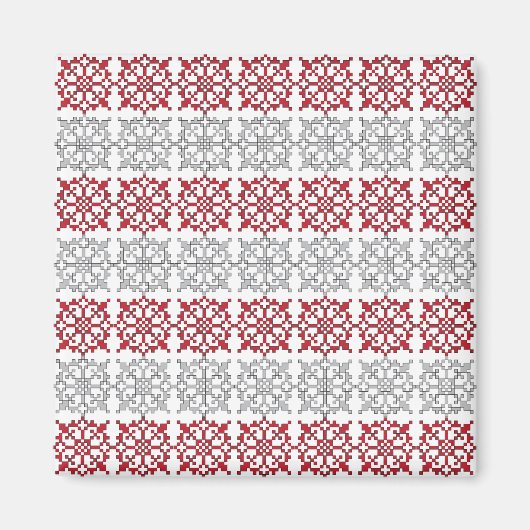 ラテ伝統的ビアのSUN記号の幾何学的パターンI マグネット (正面)