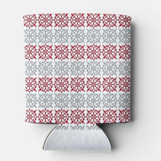 ラテ伝統的ビアのSUN記号の幾何学的パターンI 缶クーラー (裏面)