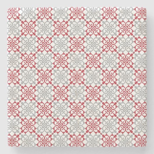 ラテ伝統的ビアンのSUN記号の幾何学的パターンIII ストーンコースター (正面)