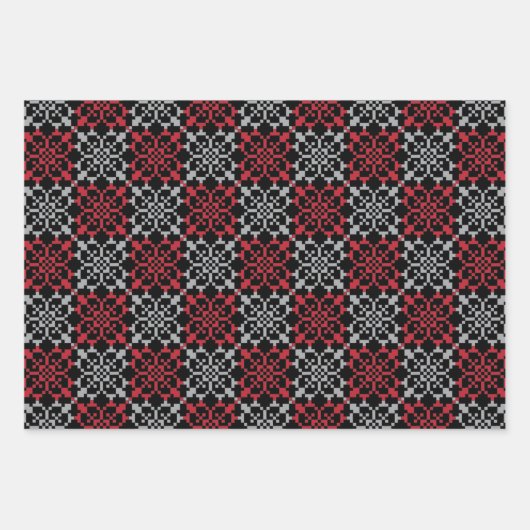 ラテ伝統的ビアンのSUN記号の幾何学的パターンIII ラッピングペーパーシート (正面2)