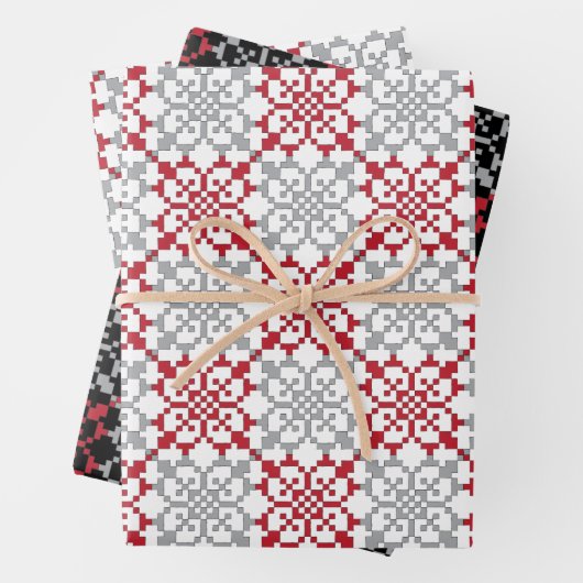 ラテ伝統的ビアンのSUN記号の幾何学的パターンIII ラッピングペーパーシート (インサイチュ)