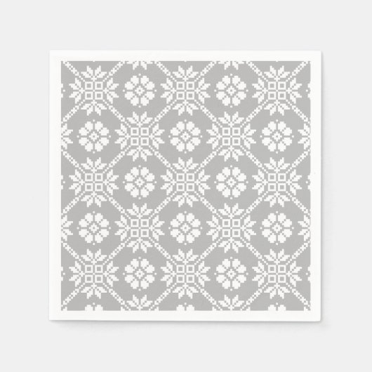 ラテ伝統的ビアン灰色の太陽のジュエクリスサウライト スタンダードカクテルナプキン (正面)